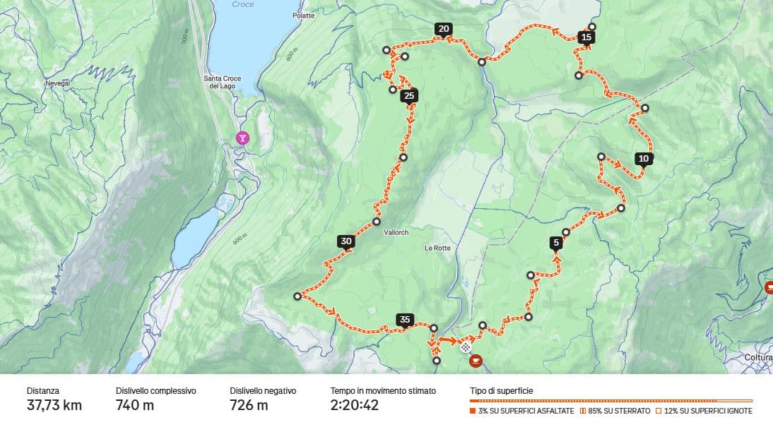 Composizione superficie Anello del Cansiglio