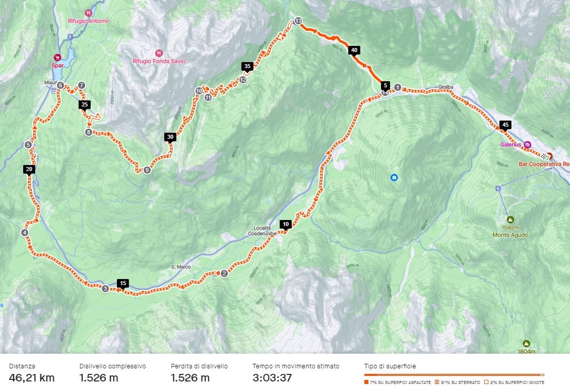Composizione superficie Auronzo, Misurina, Col di Varda, Città di Carpi, Maraia