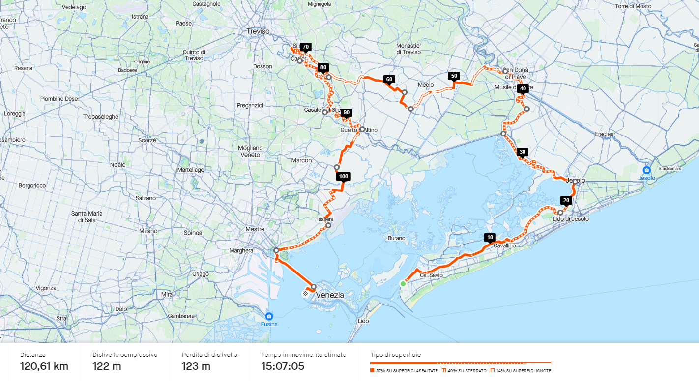 Composizione superficie Laguna Nord con Piave e Sile